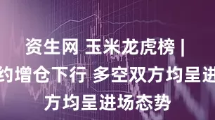 资生网 玉米龙虎榜 | 主力合约增仓下行 多空双方均呈进场态势