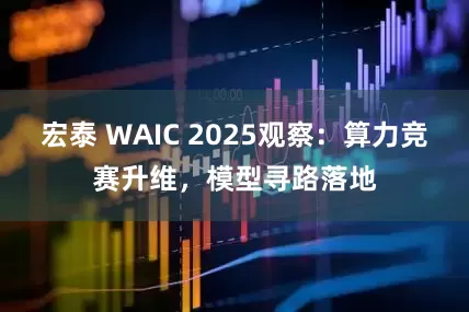 宏泰 WAIC 2025观察：算力竞赛升维，模型寻路落地