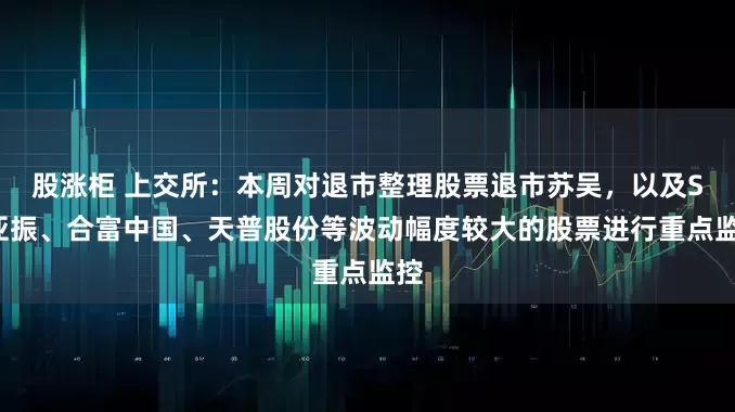 股涨柜 上交所：本周对退市整理股票退市苏吴，以及ST亚振、合富中国、天普股份等波动幅度较大的股票进行重点监控